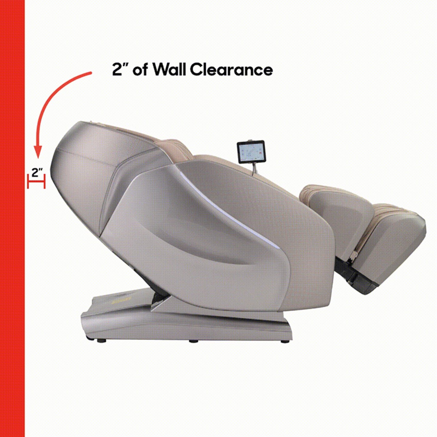 Zero Wall Fit™ Space-saving Technology